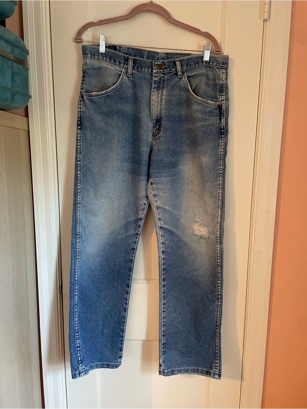Wrangler Light Blue Relaxed Straight Jeans